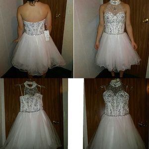 All white prom dress